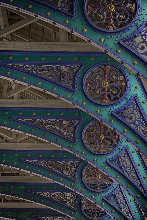 Architectural detail from the roof of Smithfield Market.