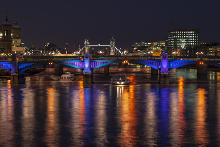 Photograph of Tower Bridge and Southwark Bridge 2